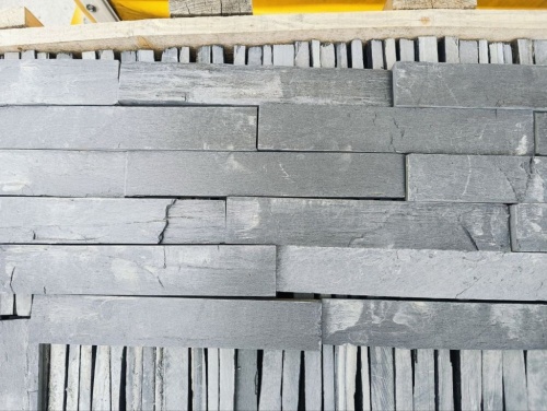 Плитка чёрная из натурального камня фасадная 30 см * 5 см, толщина 7 мм -30 мм купить в Видном