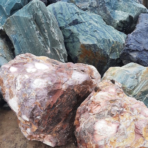 Ландшафтные глыбы красно-фиолетовые 200-1000 килограмм купить в Видном