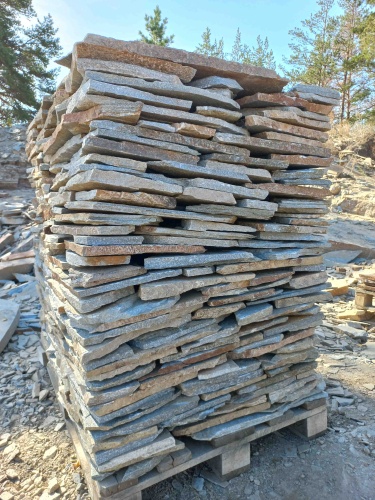 Плитняк златолит серебристый для фасада купить в Видном