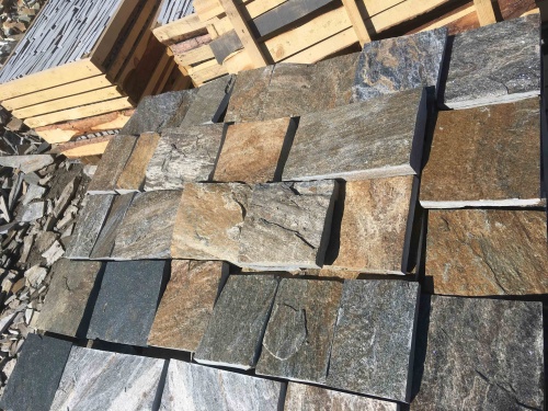 Плитка пилёная златолит Уральский для цоколя, отмостки купить в Видном