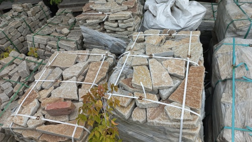 Гранитный плитняк галтованный для парковки купить в Видном