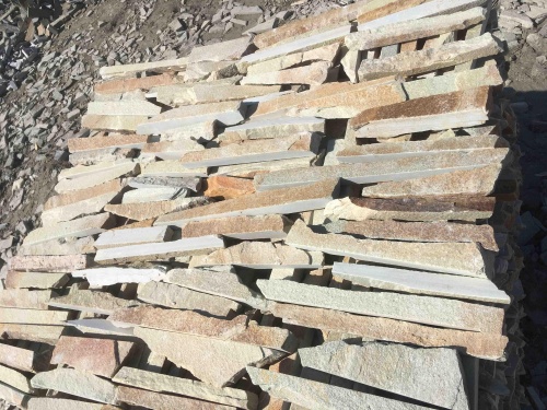 Горбушка златолит золотистый для облицовки купить в Видном